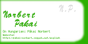 norbert pakai business card